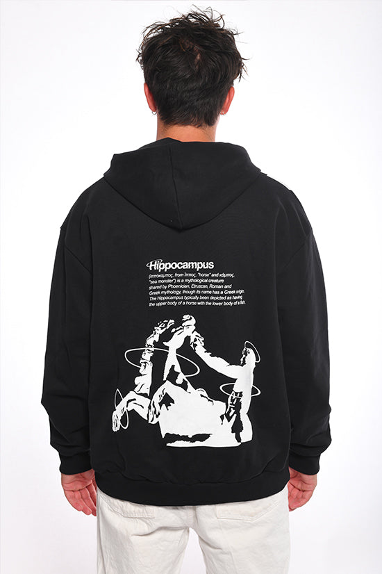 Hippocampus Black Hoodie