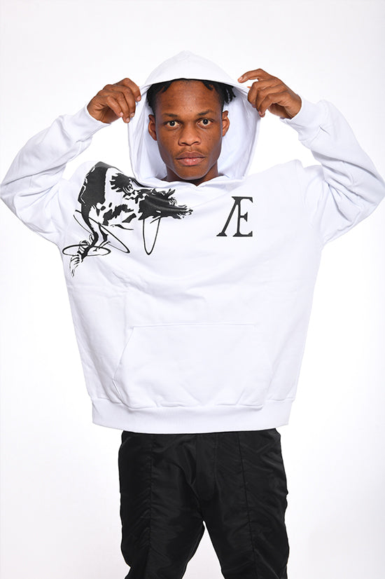 Hippocampus White Hoodie