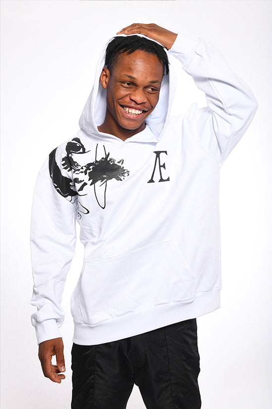 Hippocampus White Hoodie