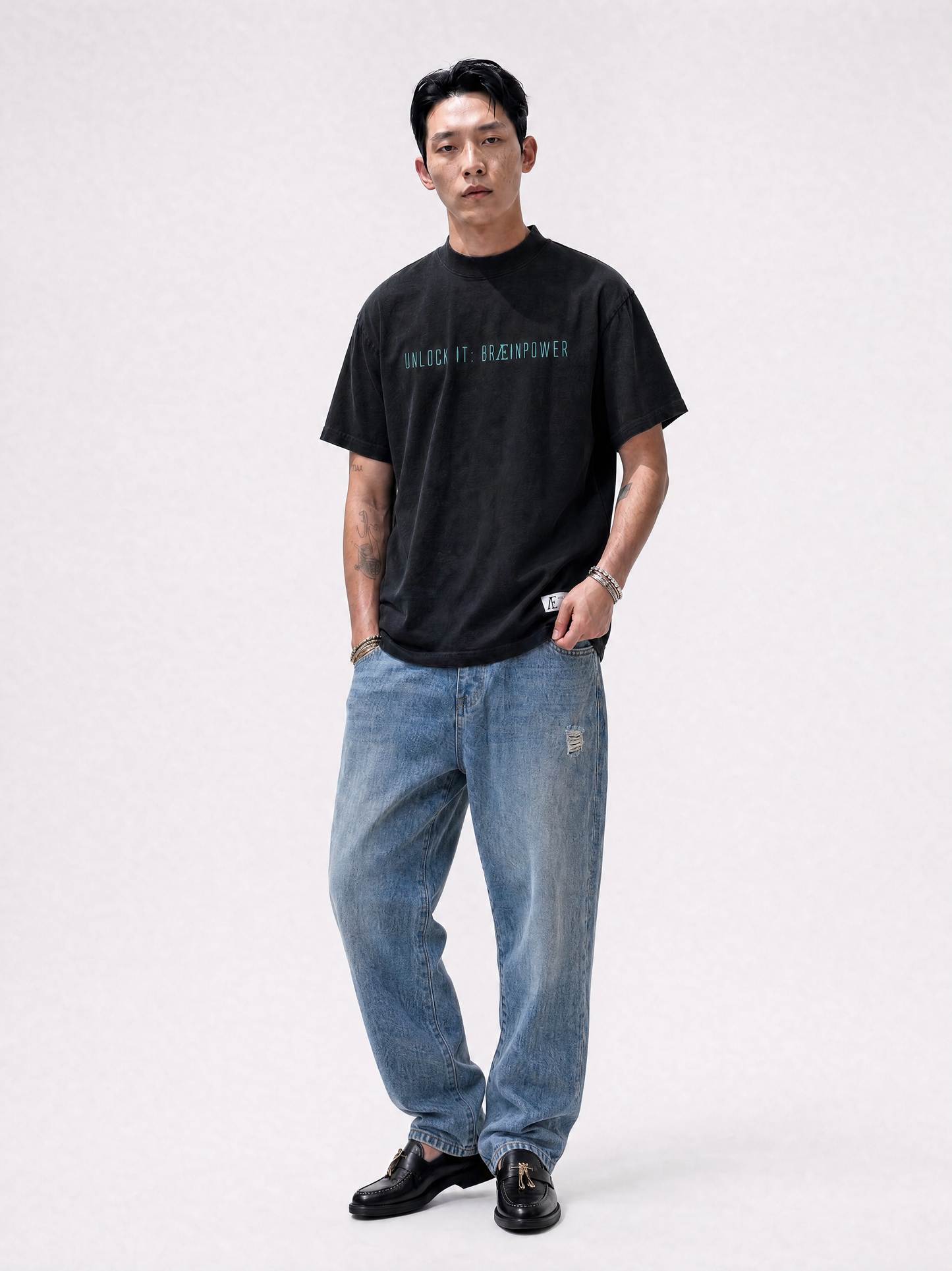 Unlock It: Braeinpower | Black Oversized Tee
