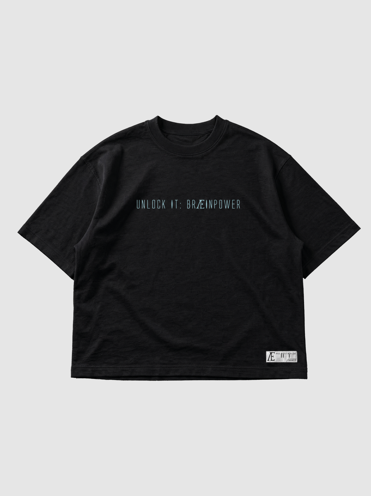 Unlock It: Braeinpower | Black Oversized Tee