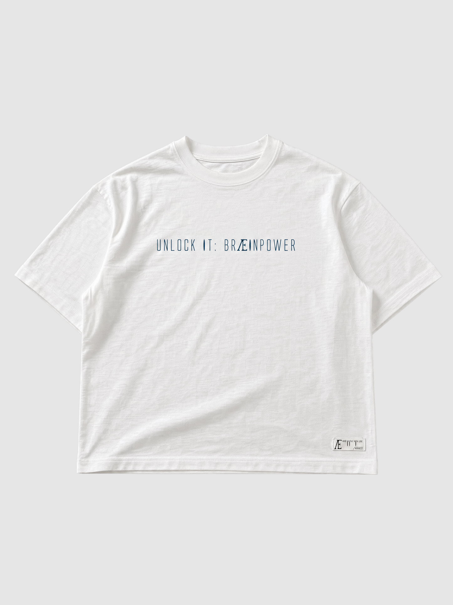 Unlock It: Braeinpower | White Oversized Tee